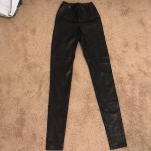 Aritzia Highwaisted Vegan Leather Leggings